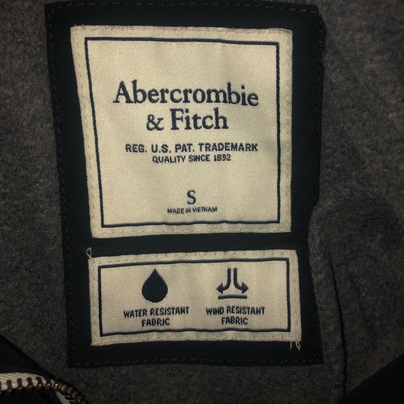 Abercrombie Navy Rain Jacket - Picture 2 of 2